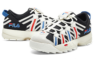 FILA FUSION Spaghetti Low Top Vintage Basketball Shoes Women's White Black 3 2833715
