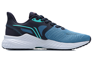 LiNing Slip Resistant, Abrasion Resistant, Breathable Low Top Running Shoes Unisex Blue Black 1 2833932