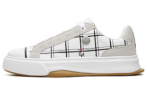 FILA FUSION Canvas Shoes 'White CheckeRed' Women's