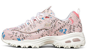 Skechers D'Lites 1.0 Low Top Running Shoes Pink Women's