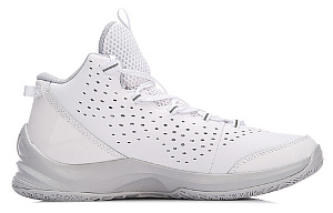 LiNing Cushioning Rebound Mid-Top Basketball Shoes Unisex White Gray 1 2834215