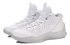 LiNing Cushioning Rebound Mid-Top Basketball Shoes Unisex White Gray 2 2834216
