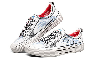 Skechers Dr. Seuss X Skechers Bob's B Wilder Low Casual Shoes White/Blue/Black Women's 2 2834368