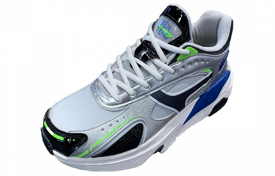 LiNing Slip Resistant, Abrasion Resistant, Lightweight Low Top Running Shoes Men's Gray Silver Blue купить в интернет-магазине Yoocart с быстрой доставкой по России.