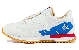 Kappa Slip Resistant, Abrasion Resistant, Breathable Low Top Casual Shoes Unisex White Blue