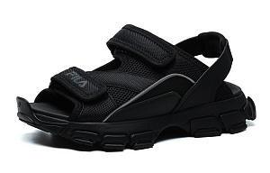 FILA FUSION Two Stripes Sandals 'Black' Women's 1 2835059