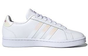 Adidas Neo GRAND COURT Low Top Skateboard Shoes Women's White Yellow Purple 1 2835125