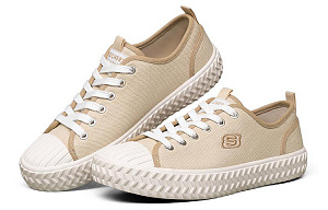 Skechers Street Trax Low Top Canvas Shoes White Women's 2 2835201