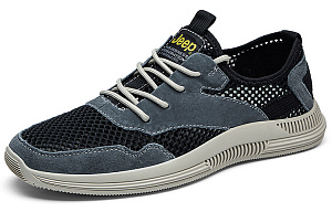 Jeep Breathable Low Top Skateboard Shoes Men's Black 2 2835229