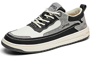 Jeep Lightweight And Wear-resistant Low-Top Skateboard Shoes Men's Black Gray Color 2 2835240