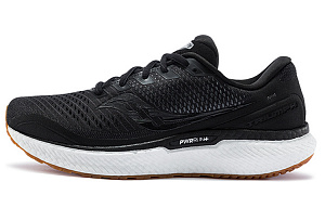 Saucony Triumph 18 Cushioning Anti-Slip Wear-Resistant Breathability Low-Top Casual Running Shoes Women's Black
