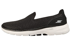 Skechers Go Walk 6 Breathable Rebound Cushioning Lightweight Low-Top Casual Shoes Women's Black White