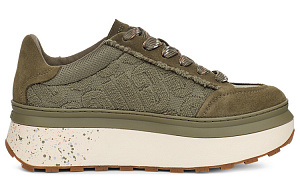 UGG Marin Lace Logo Low Top Platform Shoes Women's Burnt Olive 1 2840345
