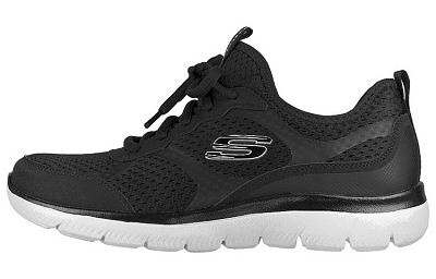 Skechers Summits Free Classics Cushioning, Slip Resistant, And Abrasion Resistant Low Top Casual Shoes Women's Black