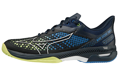 Mizuno Wave Exceed Tour 5 Low-Top Tennis Shoes Unisex Black Blue Yellow