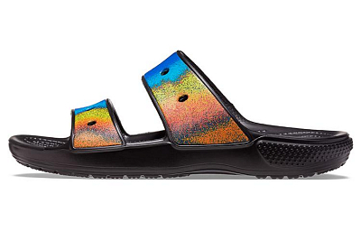 Crocs Slide Slippers Unisex Black/Multicolor Color