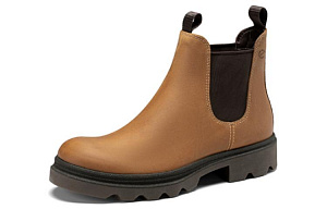 Ecco Leather New Collection Short Chelsea Boots Men's Amber Brown 1 2844630