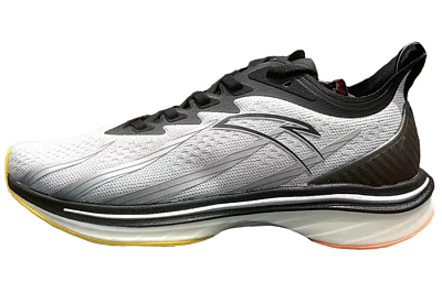 Anta Cushioned Slip Resistant Abrasion Resistant Breathable Low Top Running Shoes Women's Silver Black
