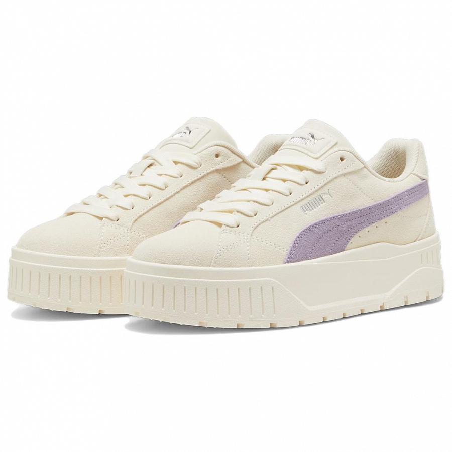 PUMA Karmen II Wear resistant And Lightweight Low Top Skateboard Shoes Women's Beige Purple купить в интернет-магазине Yoocart с быстрой доставкой по России.