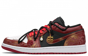 Jordan Air Jordan 1 Low Top Vintage Basketball Shoes Men's Red Black 1 2850135