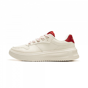 LiNing Sky Cloud Slip Resistant, Abrasion Resistant, Breathable Low Top Skateboard Shoes Women's White Red