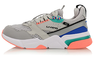 LiNing 001 Departure Breathable, Balanced, Lightweight Low Top Casual Shoes Women's Microcrystalline Gray