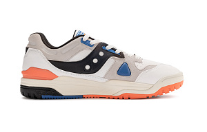 Saucony Cross 90 Anti-Slip Wear-Resistant Low-Top Casual Shoes Unisex White Orange 1 2853665