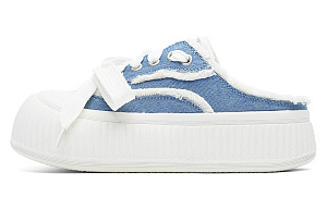 Dickies Anti-Slip Wear-Resistant Low-Top Canvas Shoes Women's Light Blue