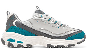 Skechers D'lites 1.0 'White Teal Grey' Women's 1 2854611
