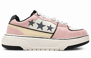 MLB Chunky Liner Wear-Resistant Height Increasing Low-Top Skateboard Shoes Unisex Pink Gray 1 2855543