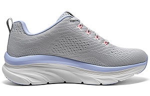 Skechers D'lux Walker Low Top Casual Shoes Women's Gray Purple Pink 1 2856040