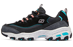 Skechers DLITES Low Top Chunky Sneakers Women's Black Blue Pink