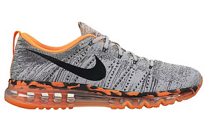 Nike Flyknit Max Wolf Grey Black Orange 1 2864519