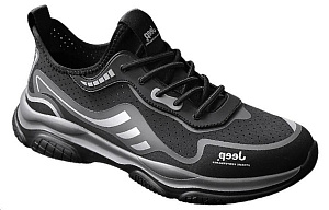 Jeep Low Top Outdoor Shoes Men's Black Silver 1 2866137