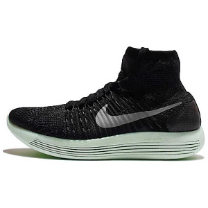 Nike Lunarepic Flyknit Lb Black Metallic Silver Women's