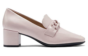 Ecco Chunky Heel High Heels 6.5cm Women's Pink 1 2868703