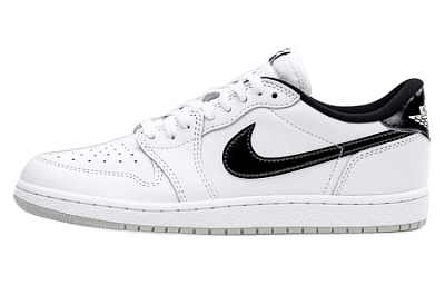 Jordan Air Jordan 1 Винтажные баскетбольные кроссовки Low Top Белый черный Мужские