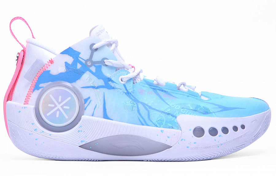 LINING Basketball Shoes Men's Mid top White/Blue/Pink купить в интернет-магазине Yoocart с быстрой доставкой по России.