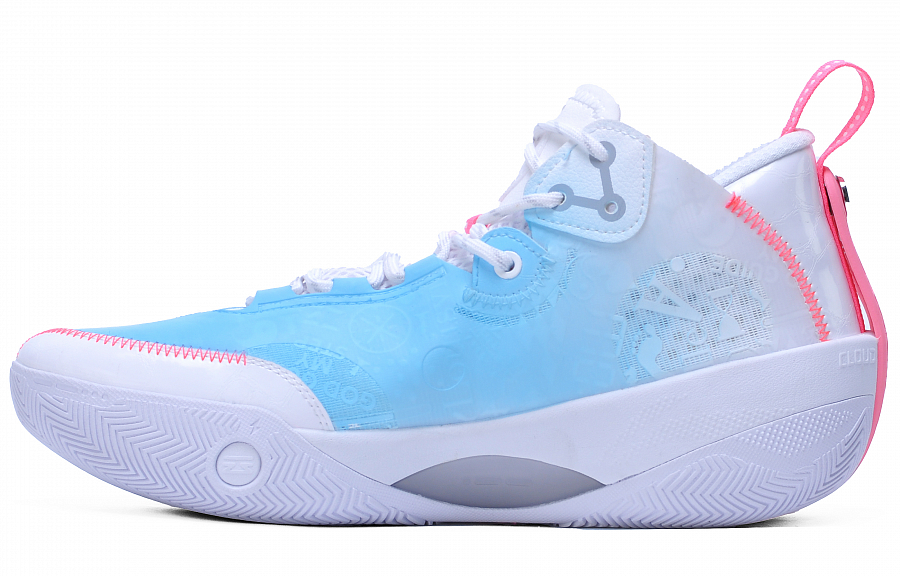 LINING Basketball Shoes Men's Mid top White/Blue/Pink купить в интернет-магазине Yoocart с быстрой доставкой по России.