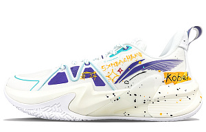 LiNing Speed Cushioning Anti-Slip And Wear-Resistant Rebound Low-Top Basketball Shoes Men's Purple Blue White