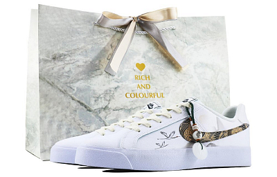 Nike Court Royale SDS Wild Crane Low-Top Skateboard Shoes Unisex White