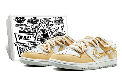 Nike Dunk Low-Top Skateboard Shoes Unisex Nappuri Yellow