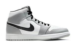 Jordan Air Jordan 1 Cushioning Anti-Slip Wear-Resistant Breathability Mid-Top Vintage Basketball Shoes Men's Smoke Gray 1 2876508