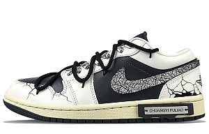 Jordan Air Jordan 1 Durable Breathable Low-Top Vintage Basketball Shoes Unisex Black White 1 2876563
