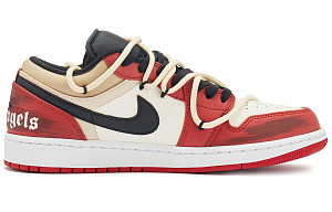 Jordan Air Jordan 1 Low Chicago Breathable Lightweight Low-Top Vintage Basketball Shoes GS Red White Yellow 1 2876598