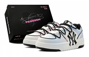 MLB Chunky Liner Romantic, Casual, Mismatched Repainted Low Top Skateboard Shoes Unisex Blue Pink