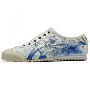 Onitsuka Tiger MEXICO 66 Anti-Slip And Wear-Resistant Lightweight Low-Top Casual Shoes Unisex White Blue