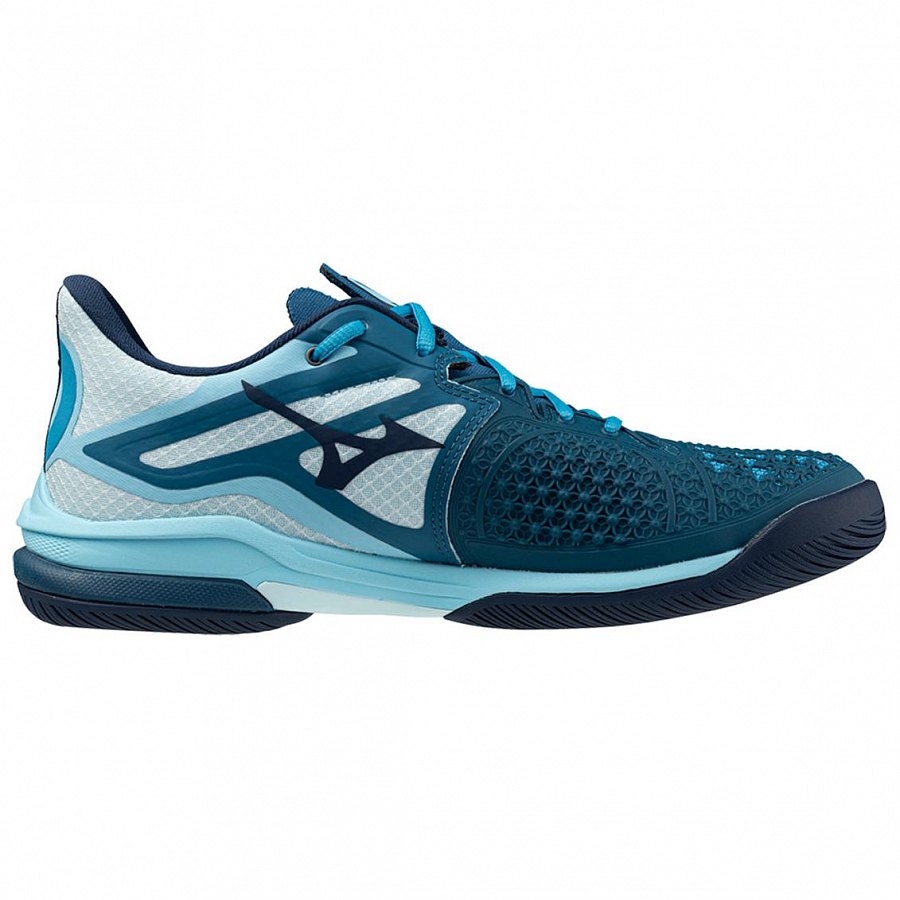 Mizuno Cushioned Anti-Slip Wear-Resistant Moisture-Wicking Low-Top Tennis Shoes Men's Blue