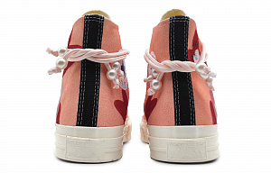 CDG x Converse Chuck Taylor All Star 1970s Anti-Slip And Wear-Resistant Balance High-Top Canvas Shoes Unisex Pink 3 2879174