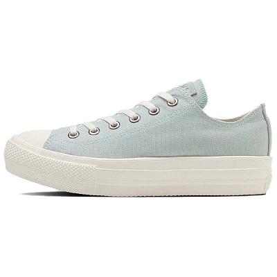 Converse All Star Light Durable Breathable Low-Top Canvas Shoes Women's Blue Japan Version